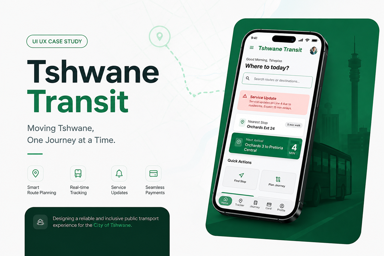 Tshwane Transit mobile app interface